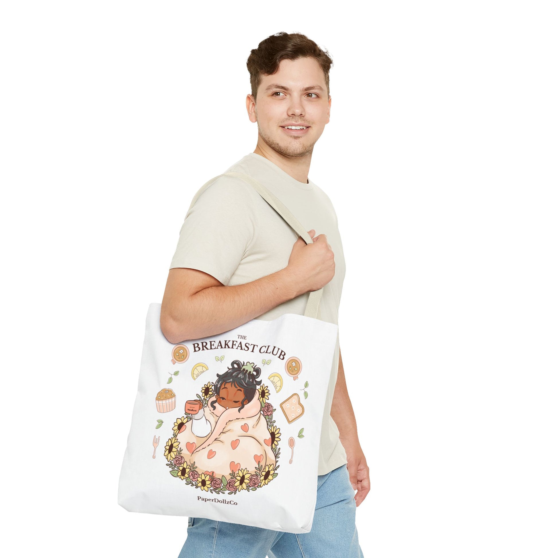Breakfast Club Tote Bag for Food Lovers, Stylish Grocery Tote, Cute Shopping Bag, Gift for Foodies, Eco-Friendly Accessory | Olive Merch