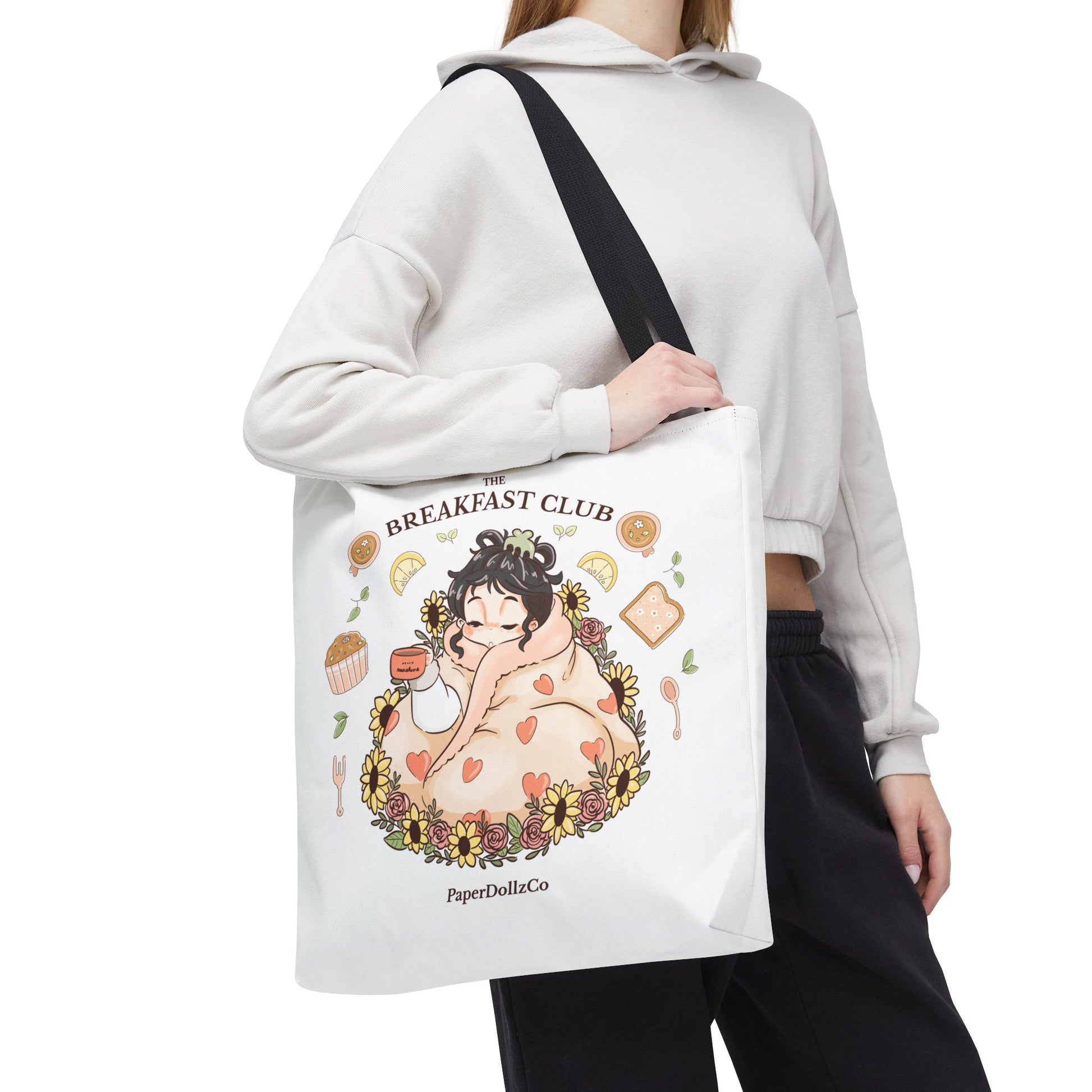 Breakfast Club Tote Bag for Food Lovers, Stylish Grocery Tote, Cute Shopping Bag, Gift for Foodies, Eco-Friendly Accessory | Mulberry Merch