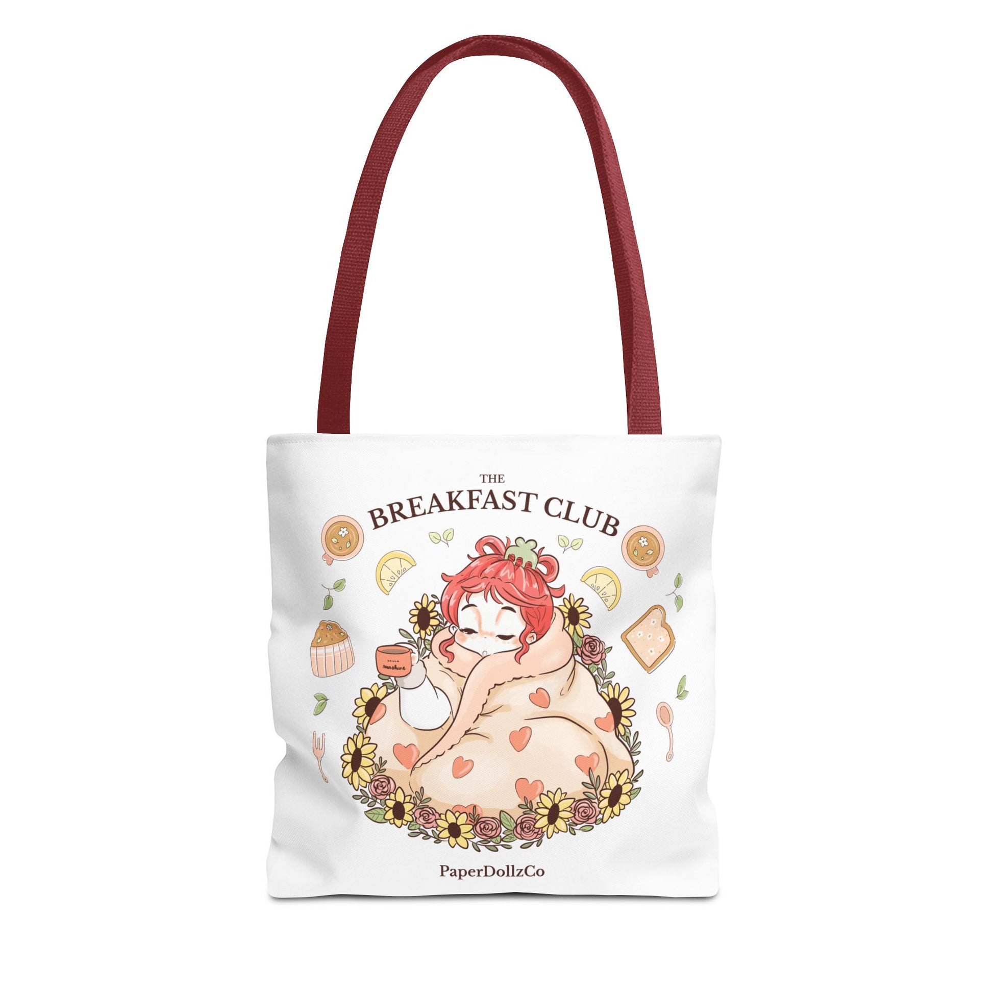 Breakfast Club Tote Bag for Food Lovers, Stylish Grocery Tote, Cute Shopping Bag, Gift for Foodies, Eco-Friendly Accessory | Cherry Merch