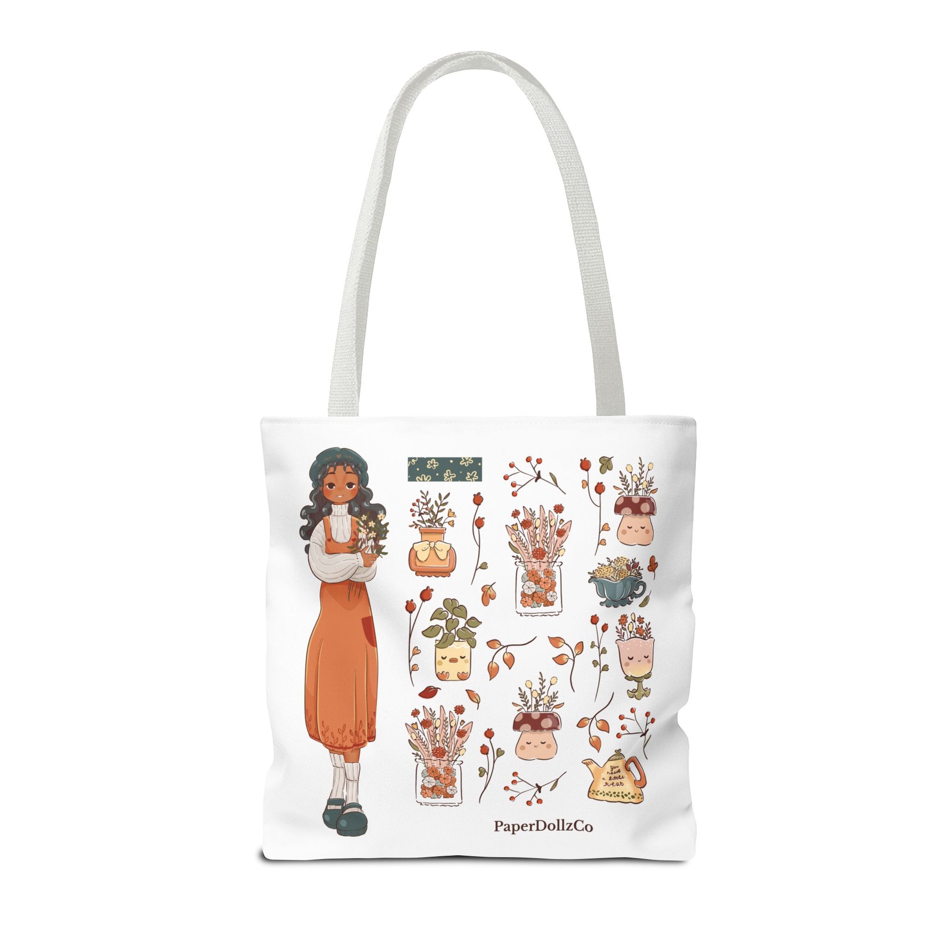 Autumn-Themed Tote Bag, Cozy Fall Essentials, Cute Eco-Friendly Shoulder Bag, Harvest Season Shopping Bag, Pumpkin Spice Carryall | Olive Merch