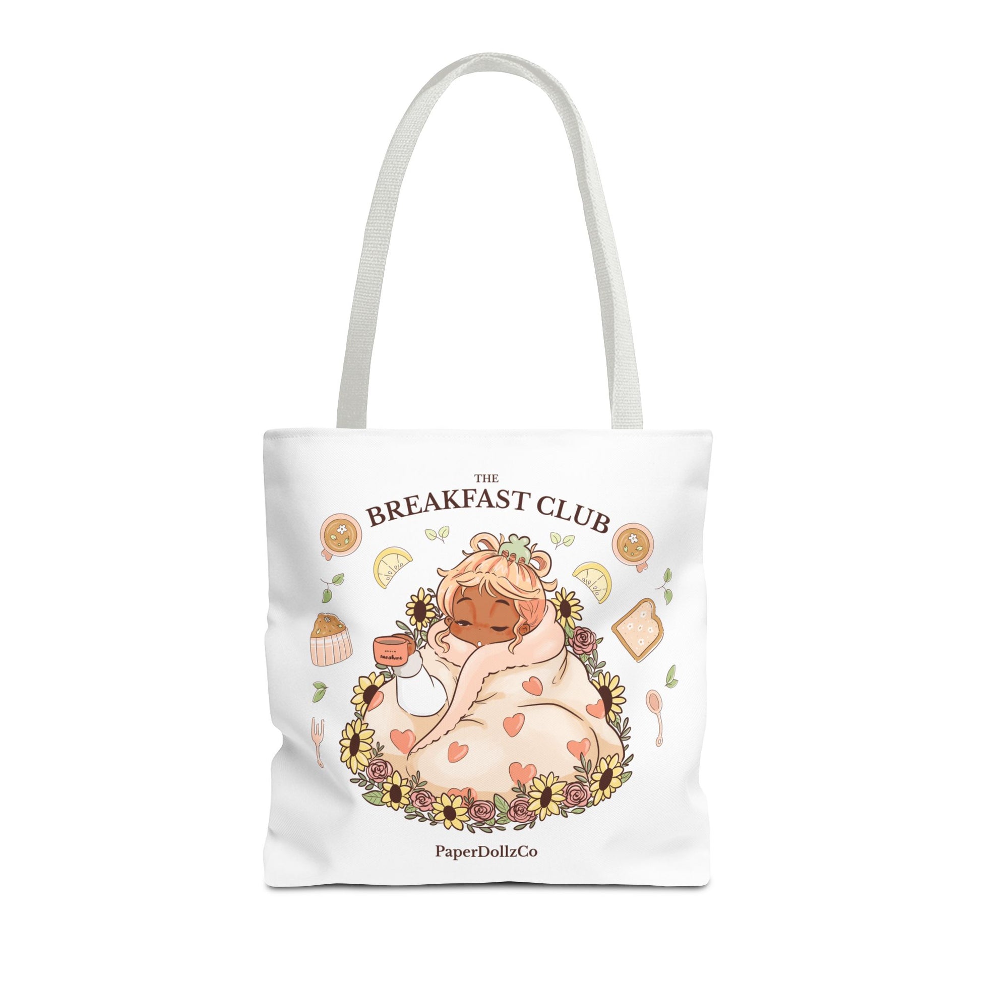 Breakfast Club Tote Bag for Food Lovers, Stylish Grocery Tote, Cute Shopping Bag, Gift for Foodies, Eco-Friendly Accessory | Mirabelle Merch