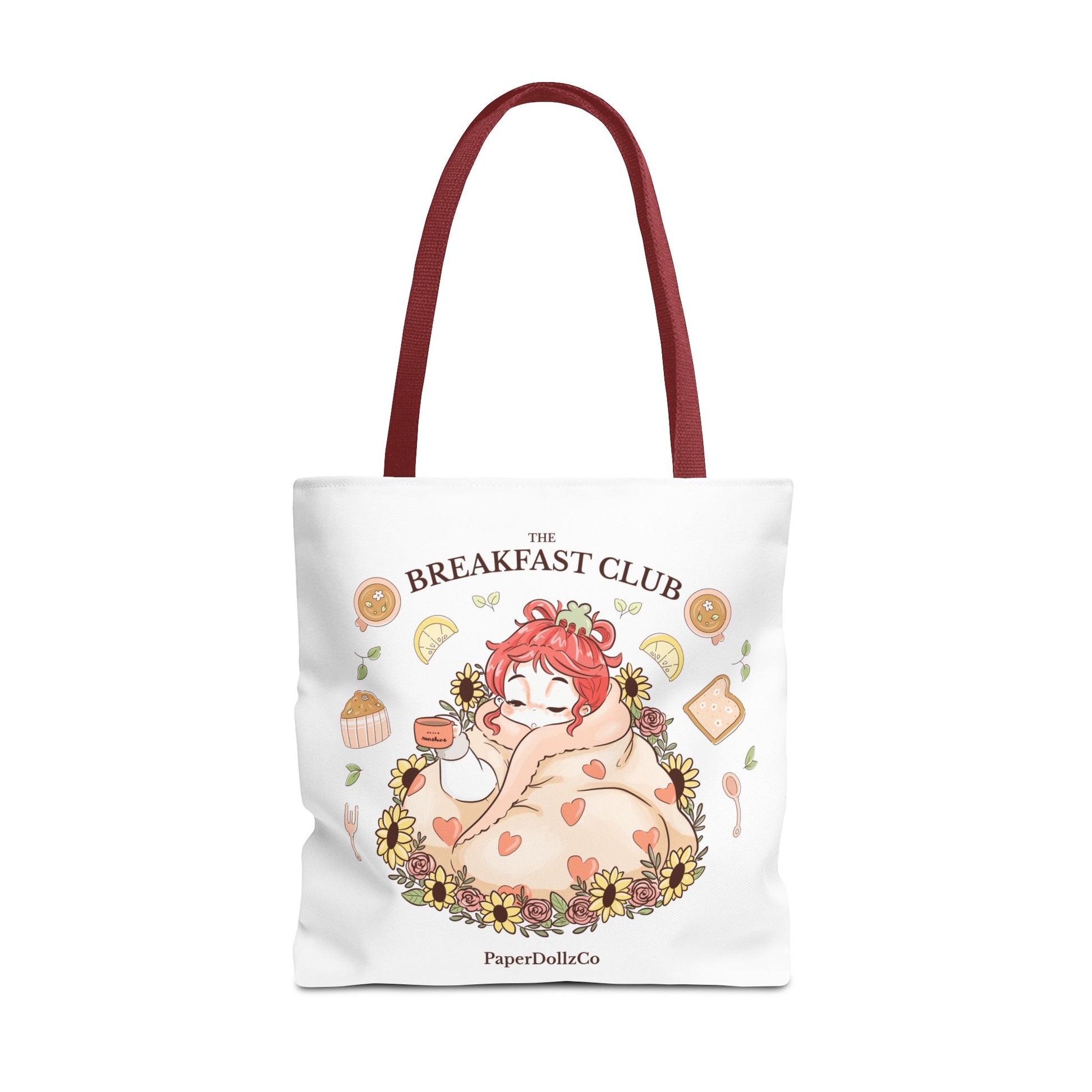 Breakfast Club Tote Bag for Food Lovers, Stylish Grocery Tote, Cute Shopping Bag, Gift for Foodies, Eco-Friendly Accessory | Cherry Merch