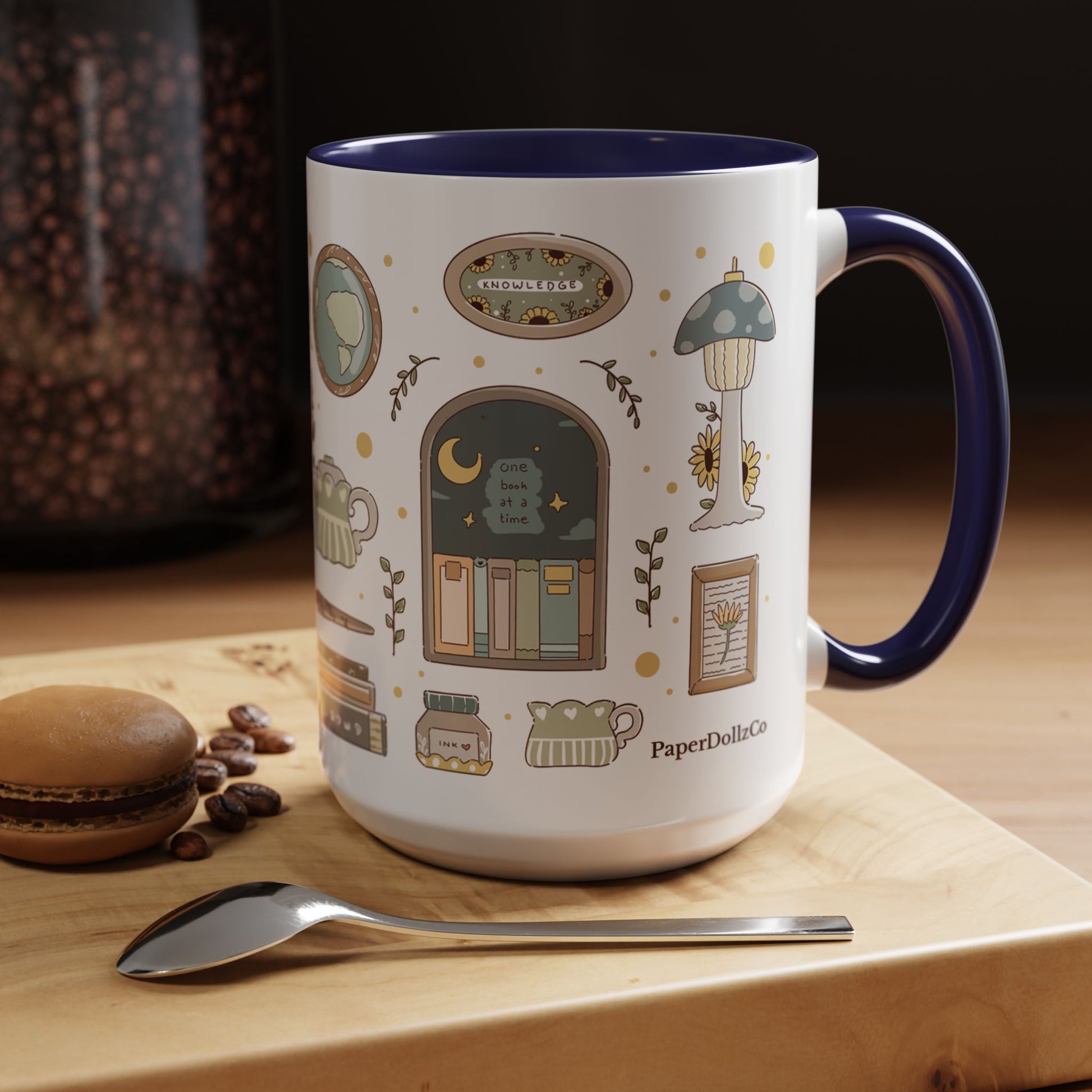 Whimsical Accent Coffee Mug - Cozy Home Vibes, Perfect Gift for Tea Lovers, Bookworms, and Relaxing Moments | Mulberry Merch Mug