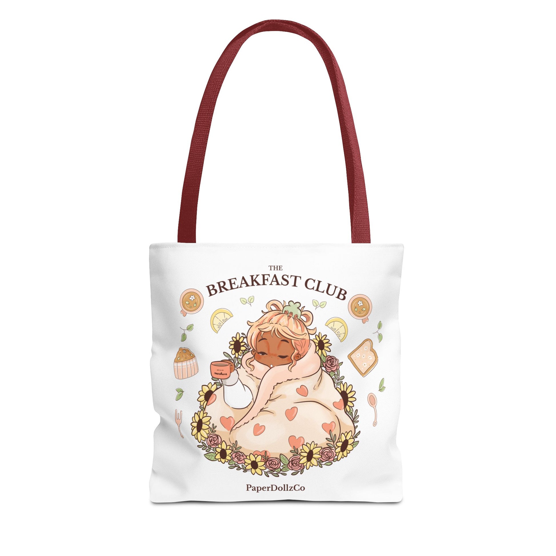 Breakfast Club Tote Bag for Food Lovers, Stylish Grocery Tote, Cute Shopping Bag, Gift for Foodies, Eco-Friendly Accessory | Mirabelle Merch