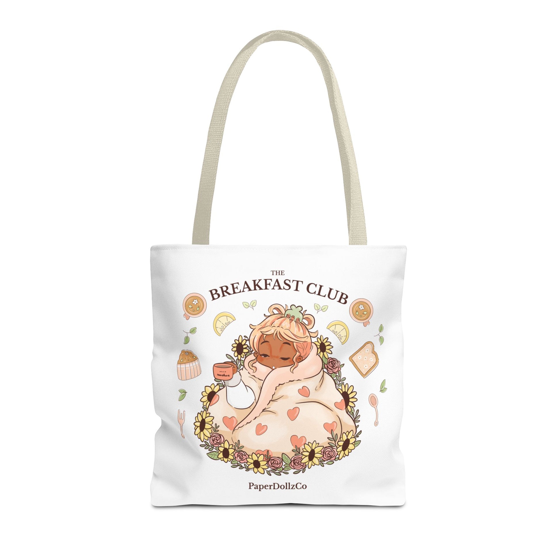 Breakfast Club Tote Bag for Food Lovers, Stylish Grocery Tote, Cute Shopping Bag, Gift for Foodies, Eco-Friendly Accessory | Mirabelle Merch