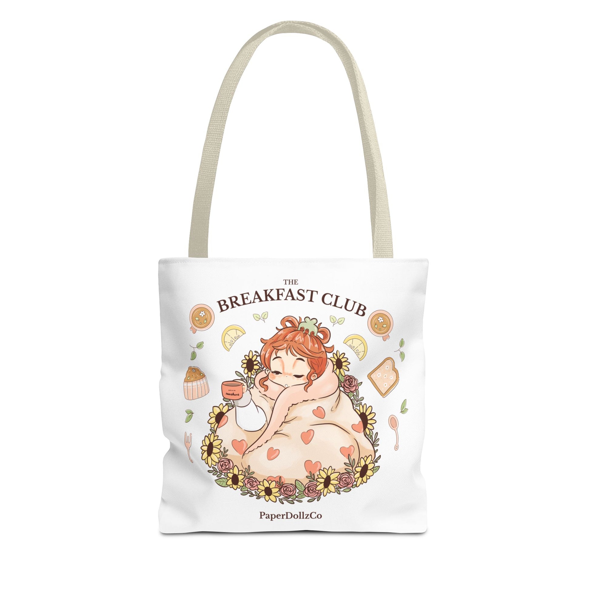 Breakfast Club Tote Bag for Food Lovers, Stylish Grocery Tote, Cute Shopping Bag, Gift for Foodies, Eco-Friendly Accessory | Kiwi Merch