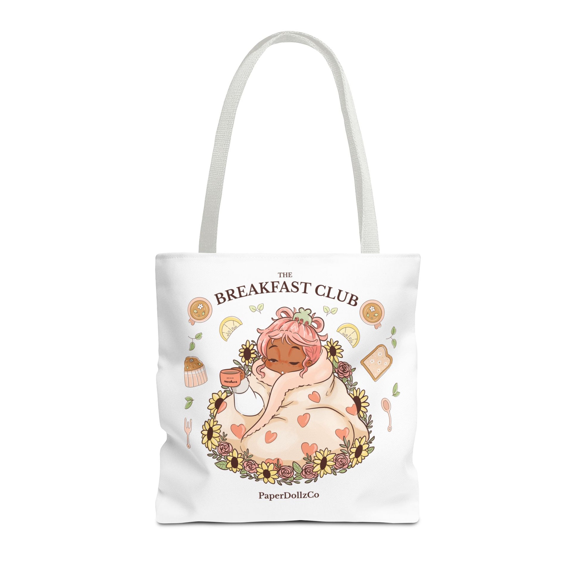 Breakfast Club Tote Bag for Food Lovers, Stylish Grocery Tote, Cute Shopping Bag, Gift for Foodies, Eco-Friendly Accessory | Apricot Merch