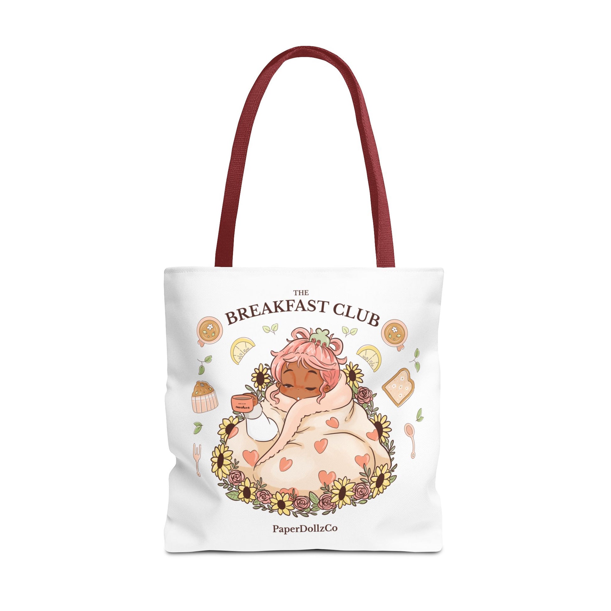 Breakfast Club Tote Bag for Food Lovers, Stylish Grocery Tote, Cute Shopping Bag, Gift for Foodies, Eco-Friendly Accessory | Apricot Merch