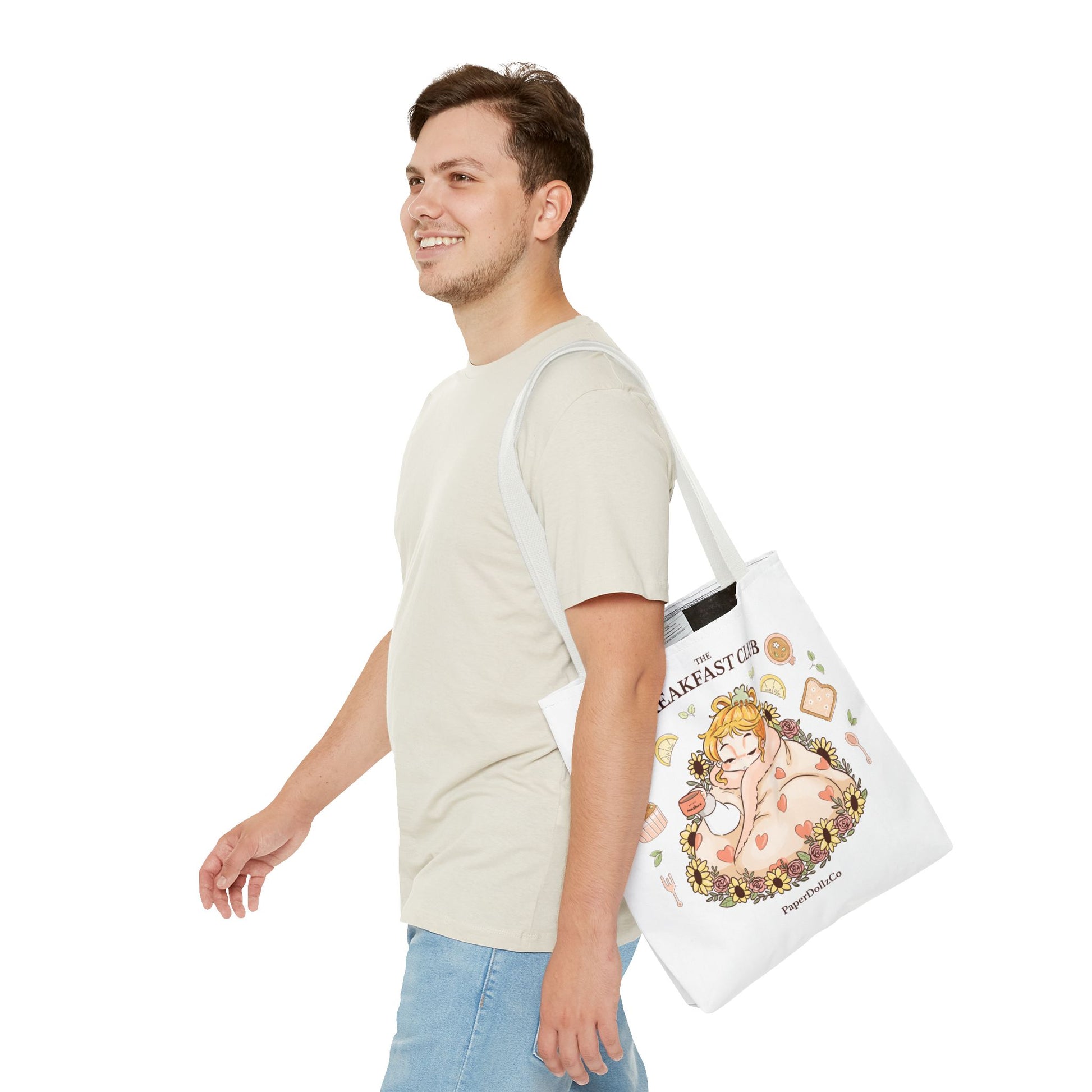 Breakfast Club Tote Bag for Food Lovers, Stylish Grocery Tote, Cute Shopping Bag, Gift for Foodies, Eco-Friendly Accessory | Lemon Merch