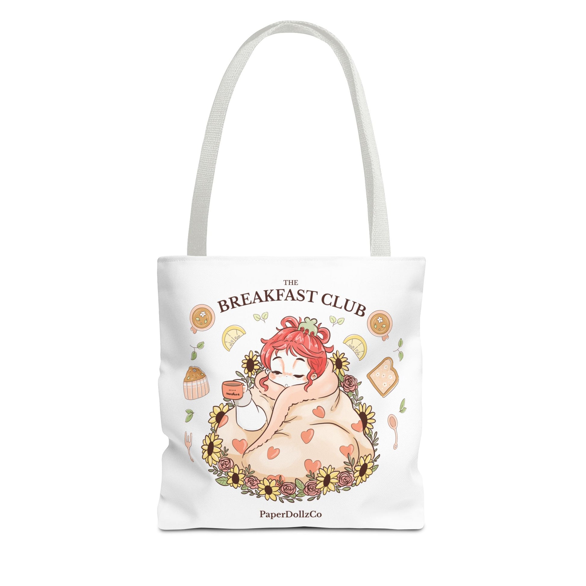 Breakfast Club Tote Bag for Food Lovers, Stylish Grocery Tote, Cute Shopping Bag, Gift for Foodies, Eco-Friendly Accessory | Cherry Merch