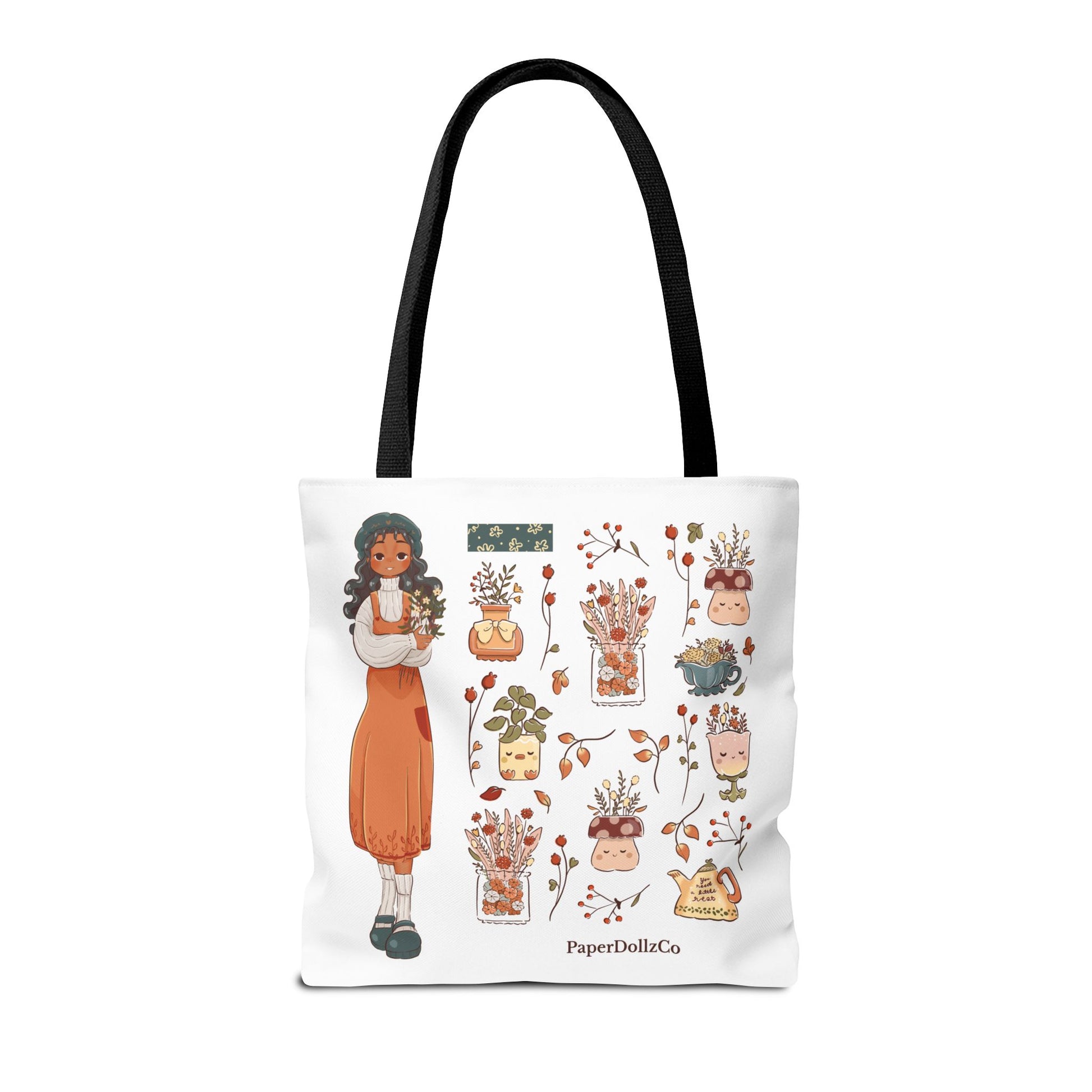 Autumn-Themed Tote Bag, Cozy Fall Essentials, Cute Eco-Friendly Shoulder Bag, Harvest Season Shopping Bag, Pumpkin Spice Carryall | Olive Merch