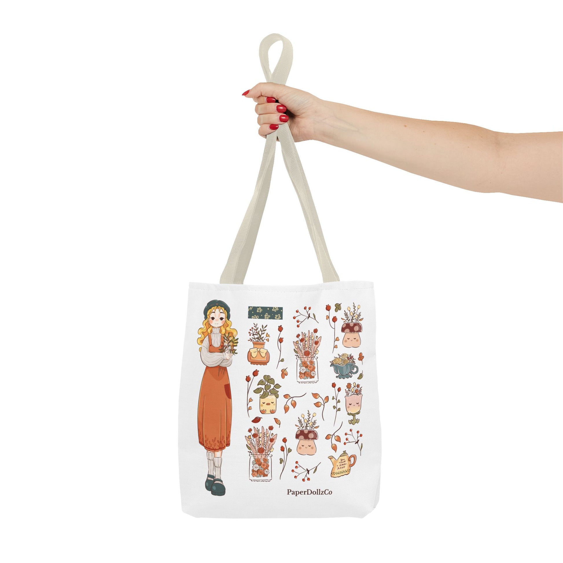 Themed Tote Bag, Cozy Fall Essentials, Cute Eco-Friendly Shoulder Bag, Harvest Season Shopping Bag, Pumpkin Spice Carryall | Lemon Merch