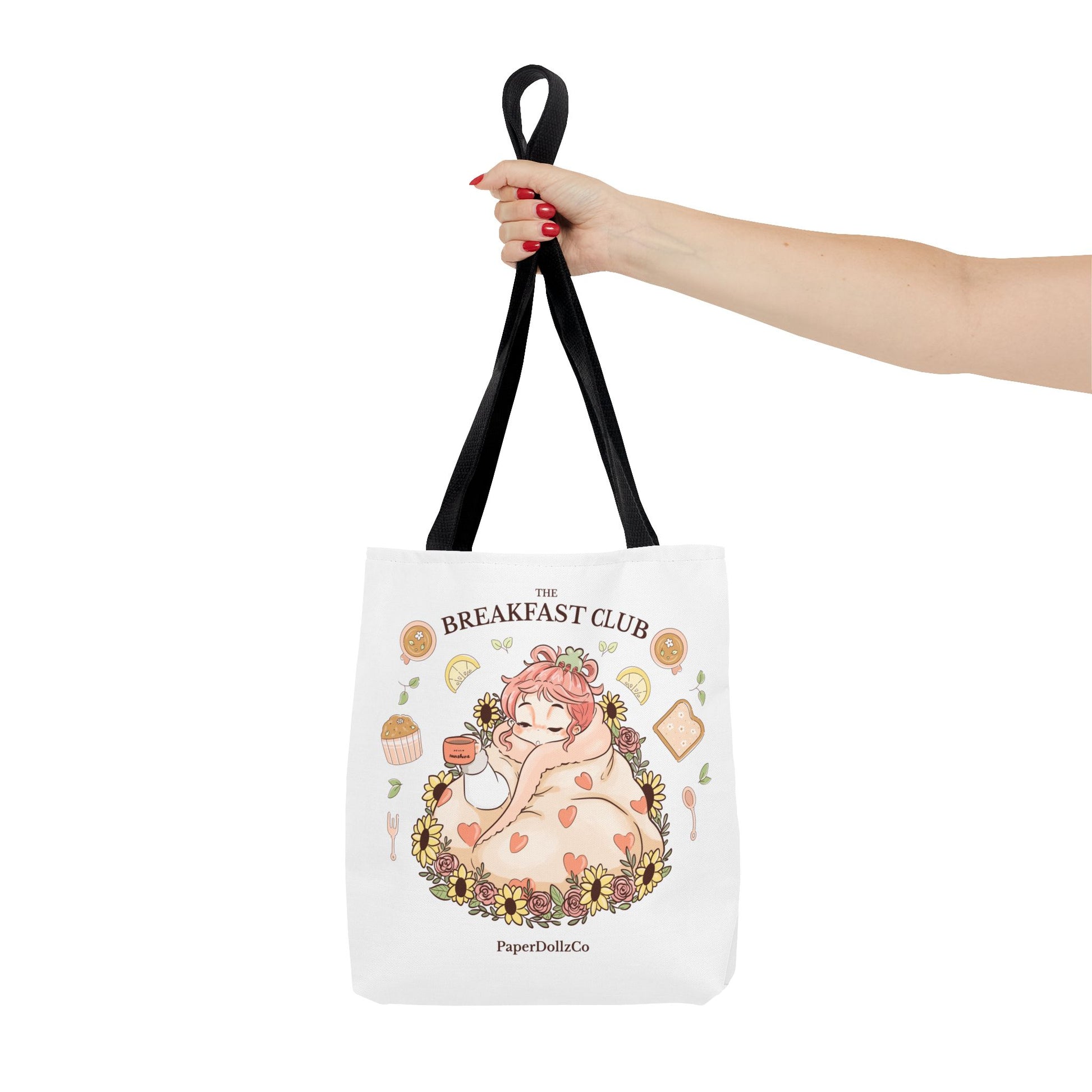 Breakfast Club Tote Bag for Food Lovers, Stylish Grocery Tote, Cute Shopping Bag, Gift for Foodies, Eco-Friendly Accessory | Peach Merch