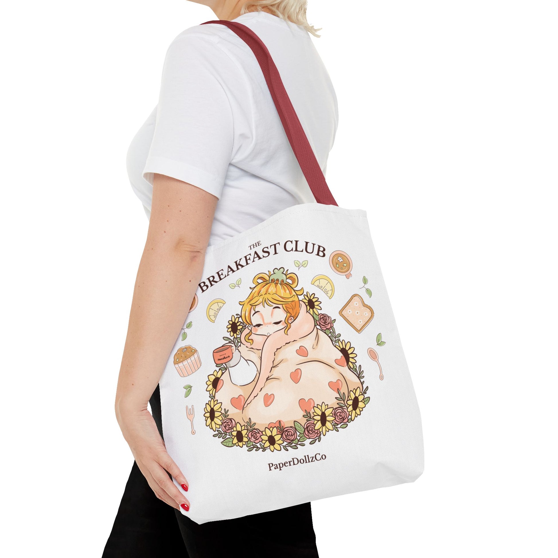 Breakfast Club Tote Bag for Food Lovers, Stylish Grocery Tote, Cute Shopping Bag, Gift for Foodies, Eco-Friendly Accessory | Lemon Merch
