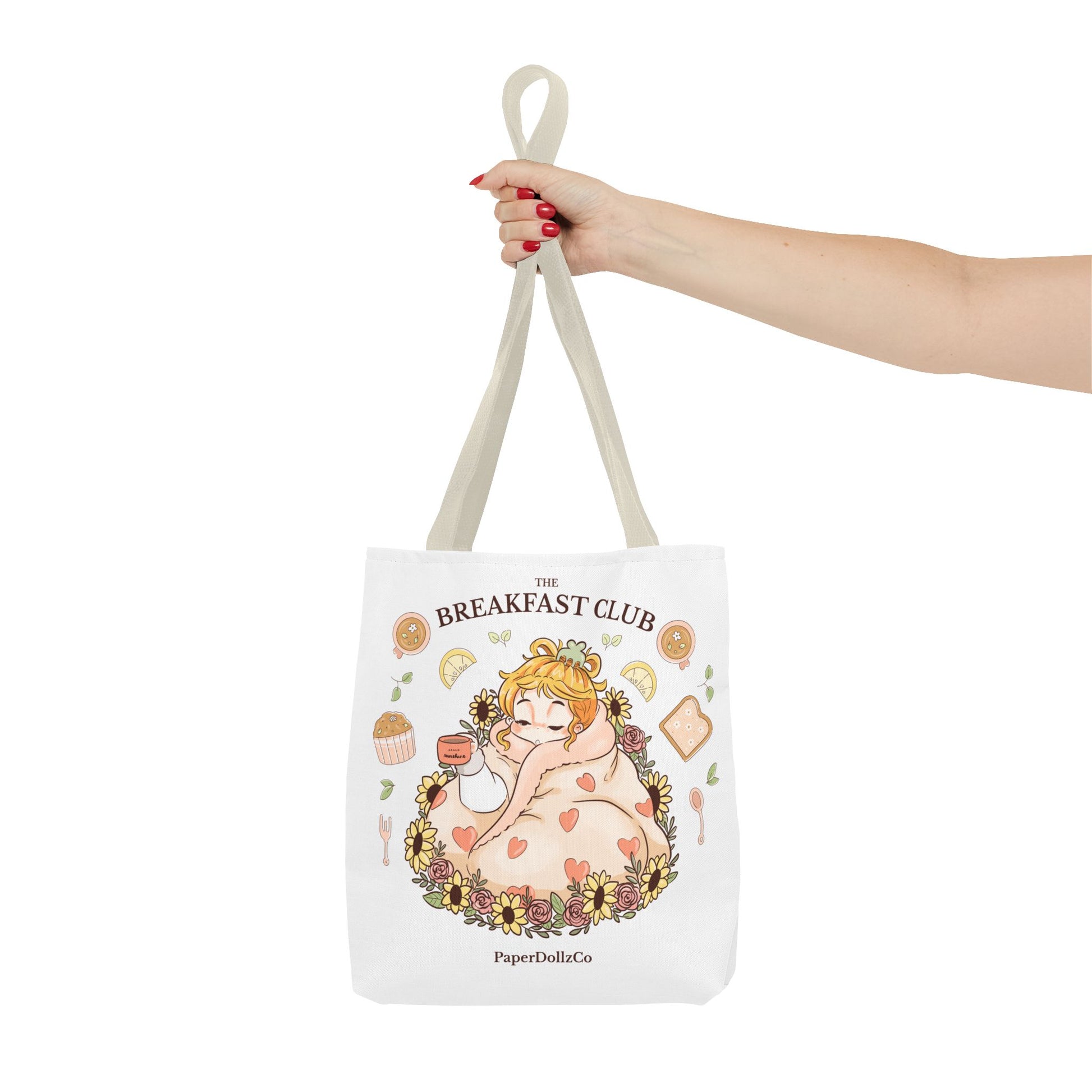 Breakfast Club Tote Bag for Food Lovers, Stylish Grocery Tote, Cute Shopping Bag, Gift for Foodies, Eco-Friendly Accessory | Lemon Merch