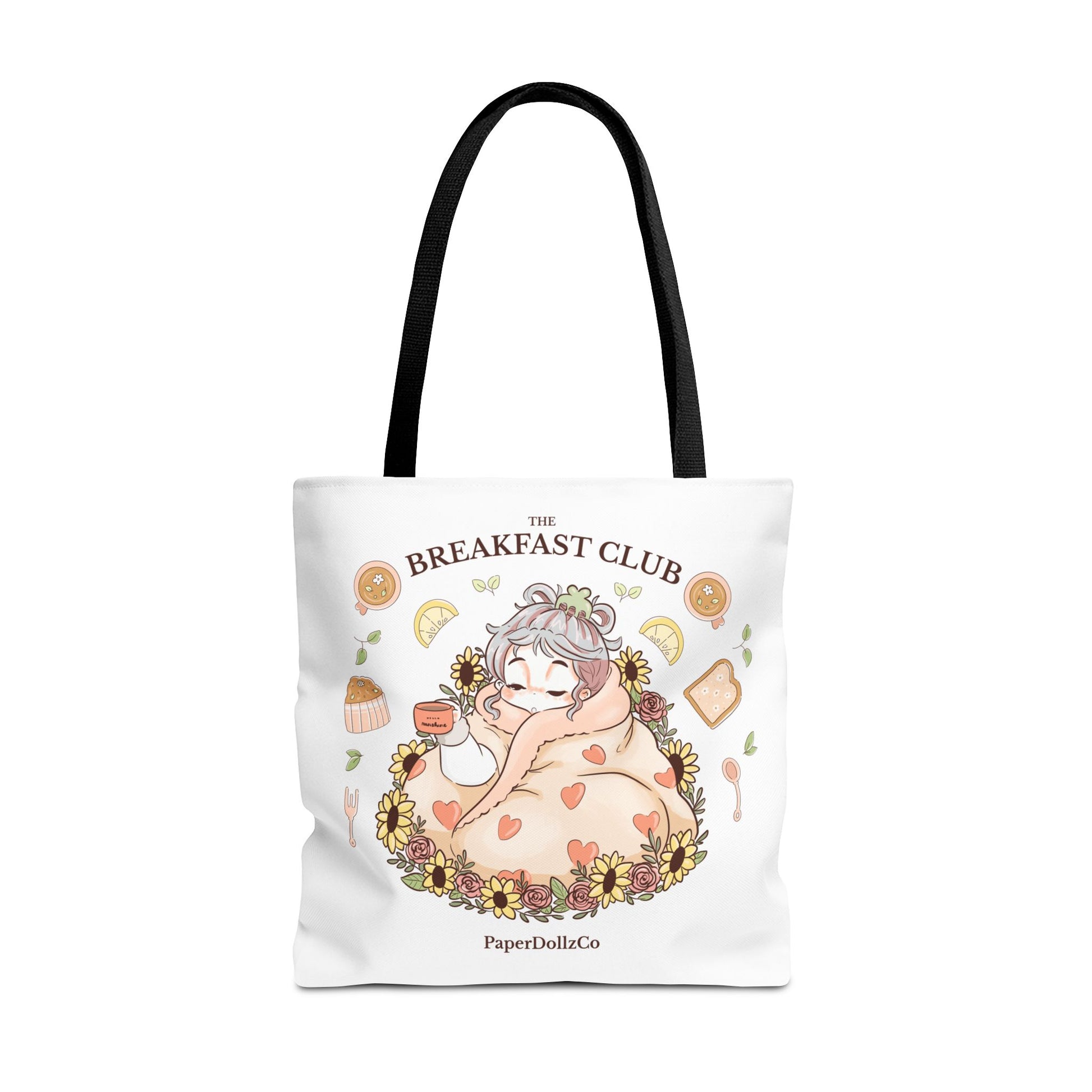 Breakfast Club Tote Bag for Food Lovers, Stylish Grocery Tote, Cute Shopping Bag, Gift for Foodies, Eco-Friendly Accessory | Cotton Merch