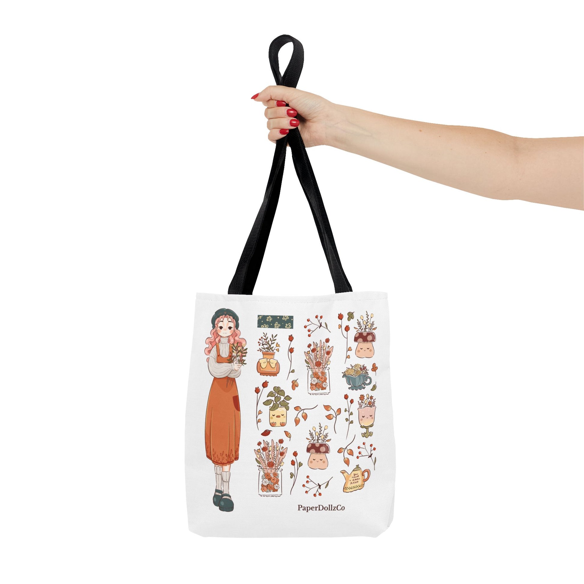 Autumn-Themed Tote Bag, Cozy Fall Essentials, Cute Eco-Friendly Shoulder Bag, Harvest Season Shopping Bag, Pumpkin Spice Carryall | Peach Merch