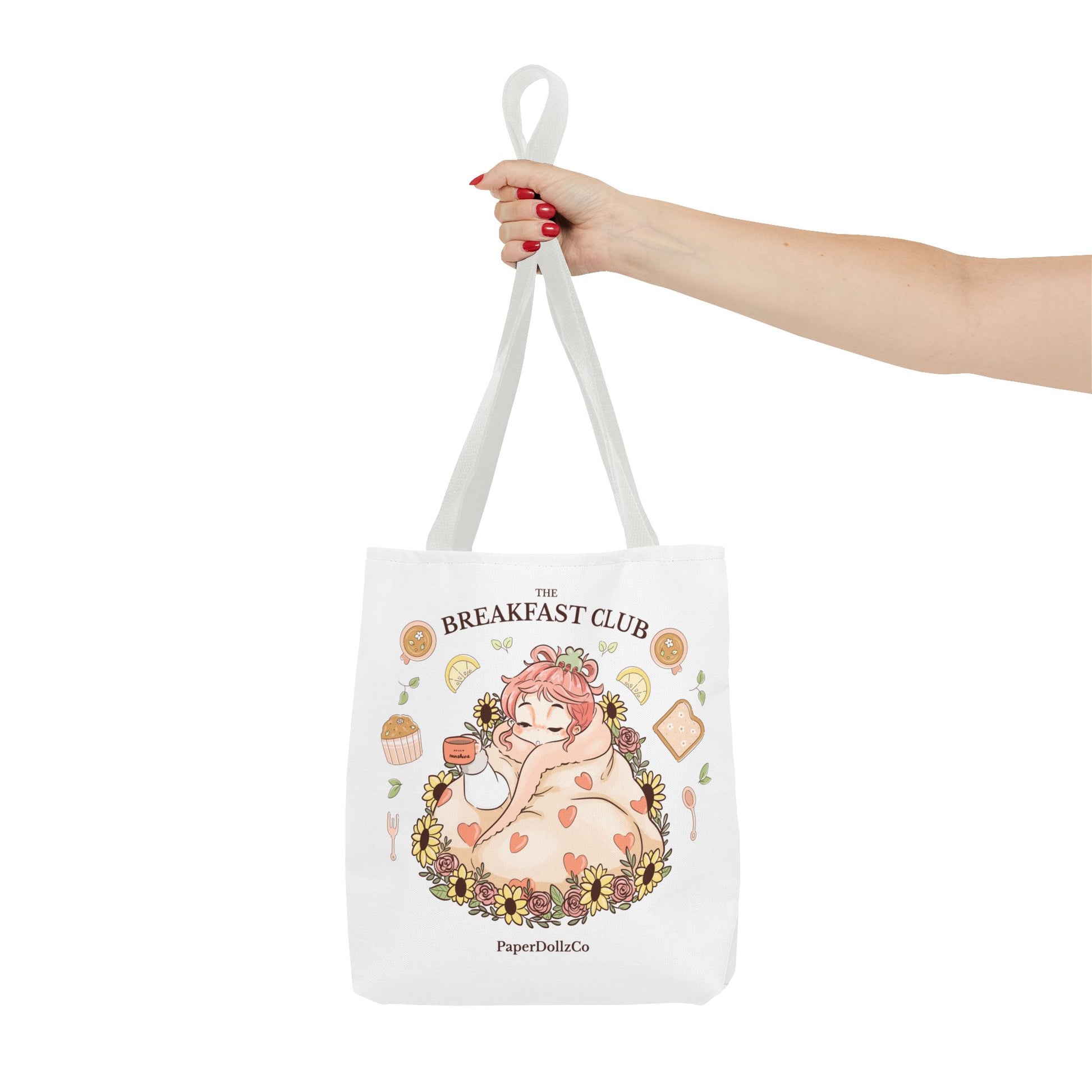 Breakfast Club Tote Bag for Food Lovers, Stylish Grocery Tote, Cute Shopping Bag, Gift for Foodies, Eco-Friendly Accessory | Peach Merch