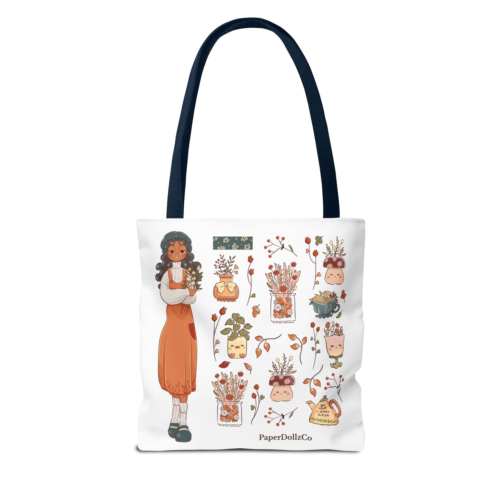 Autumn-Themed Tote Bag, Cozy Fall Essentials, Cute Eco-Friendly Shoulder Bag, Harvest Season Shopping Bag, Pumpkin Spice Carryall | Olive Merch