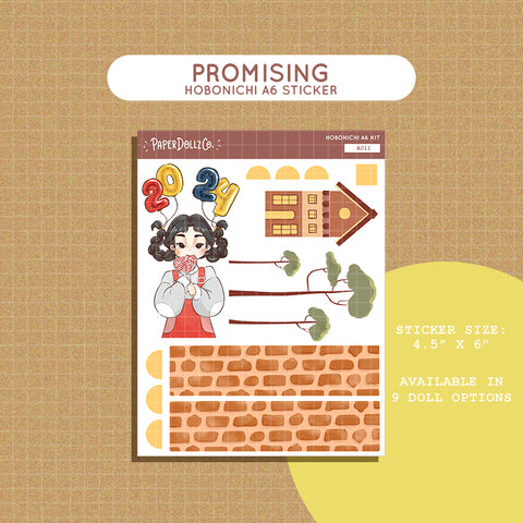 Promising Year of the Rising Dragon Hobonichi A6 Sticker Kit - a011