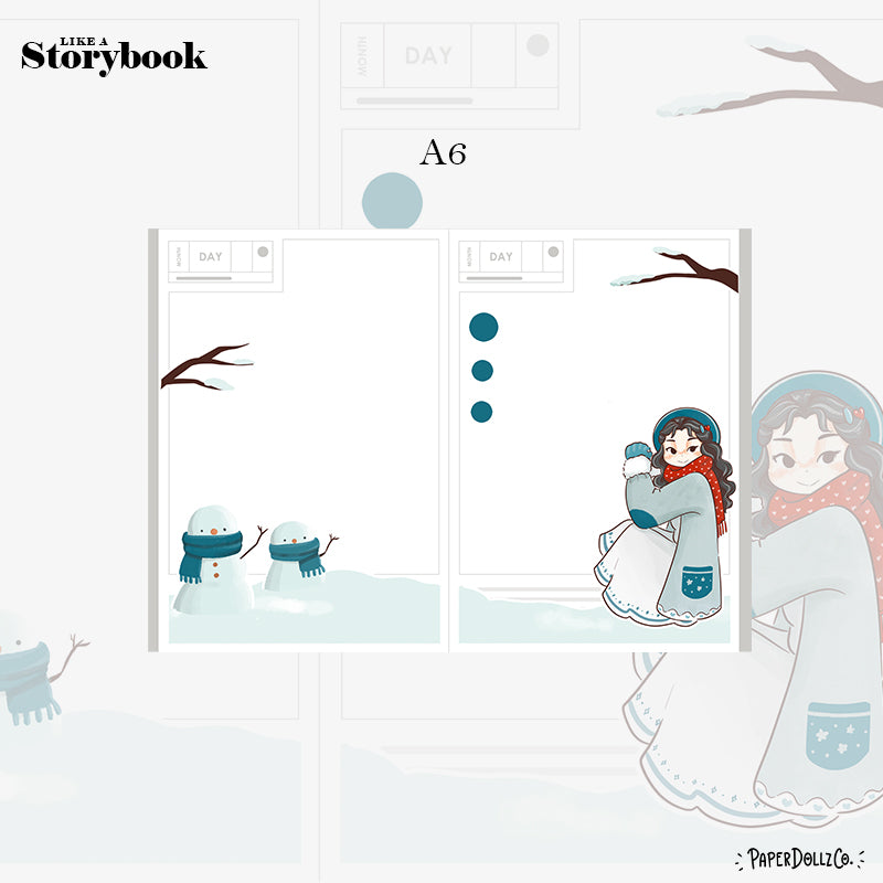 Frosty Winter Solstice Hobonichi A6 Daily Sticker Kit - a073
