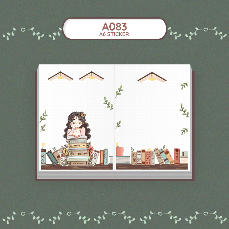 Readaholic | Reclaiming My Radiance | Hobonichi A6 Daily Sticker Kit - a083