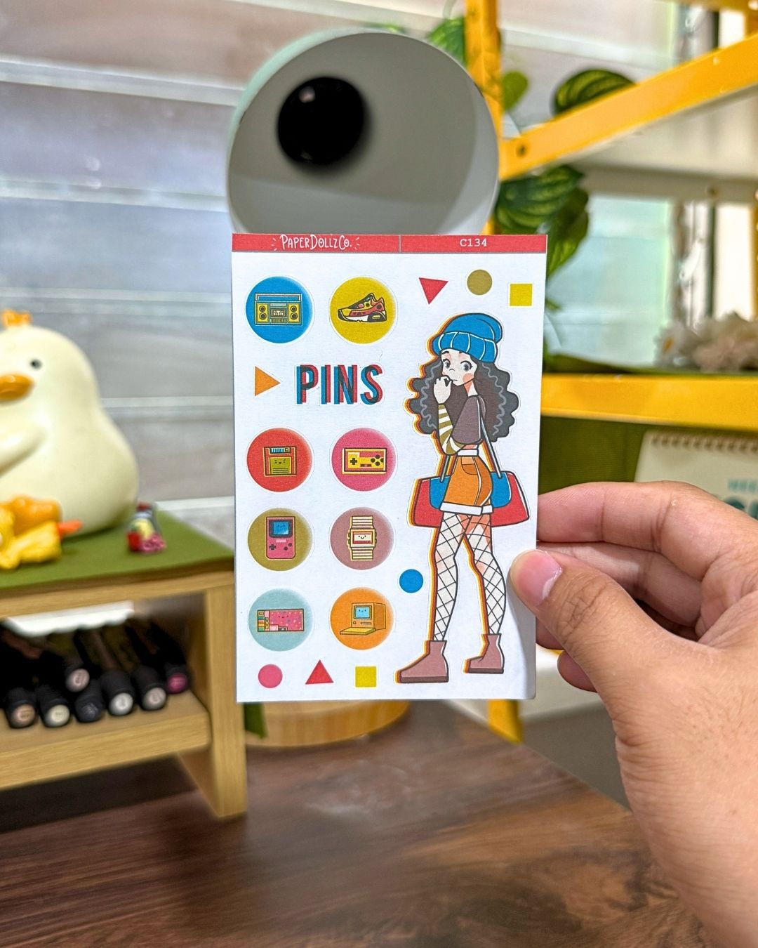 90's Button Pins Game | Back When 90's | Collection Stickers | C134