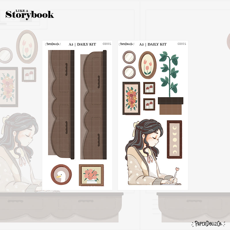 Alone Time | Like a Story Book | Cousin Daily Sticker Kit | Cd001
