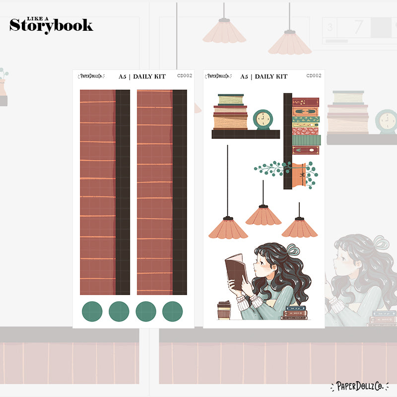 Alone Time | Like a Story Book | Cousin Daily Sticker Kit | Cd002