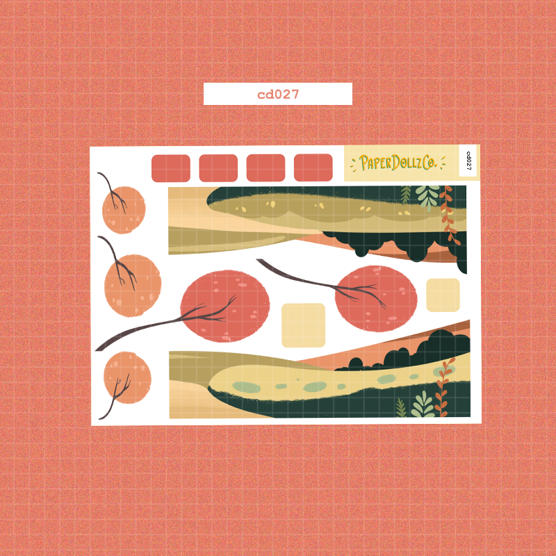 Fabulous Fall | Hobonichi | Cousin Daily Sticker Kit | Cd027