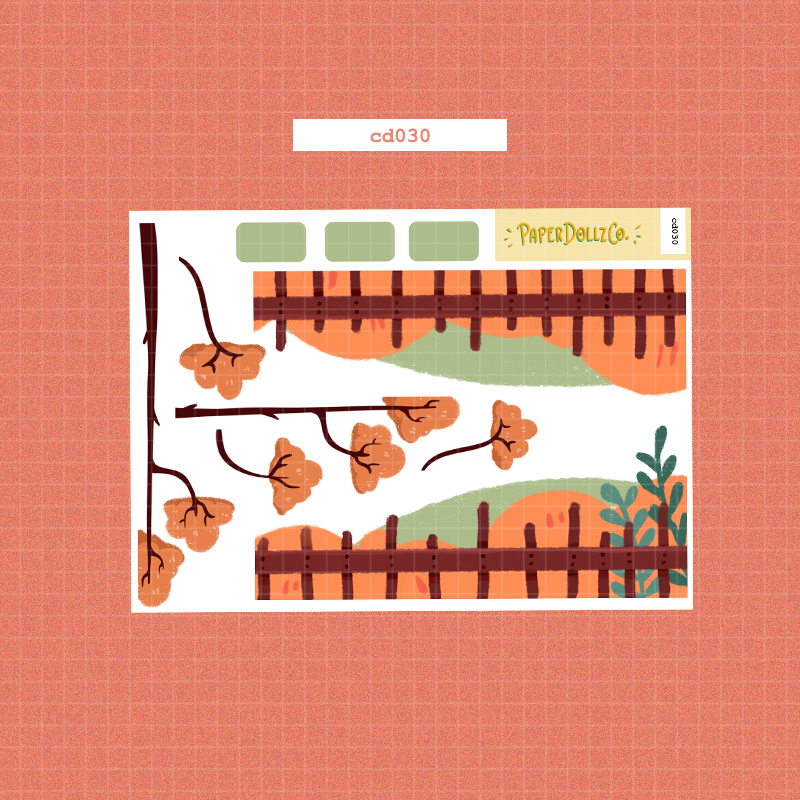 Fabulous Fall | Hobonichi | Cousin Daily Sticker Kit | Cd030