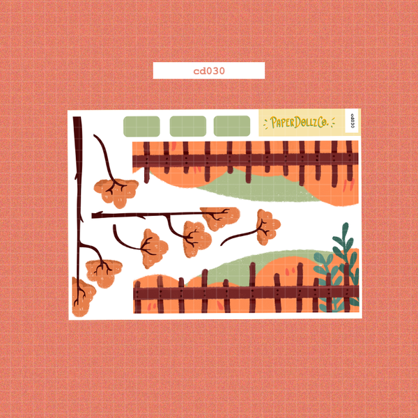 Fabulous Fall Hobonichi Cousin Daily Sticker Kit