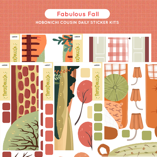 Fabulous Fall Hobonichi Cousin Daily Sticker Kit