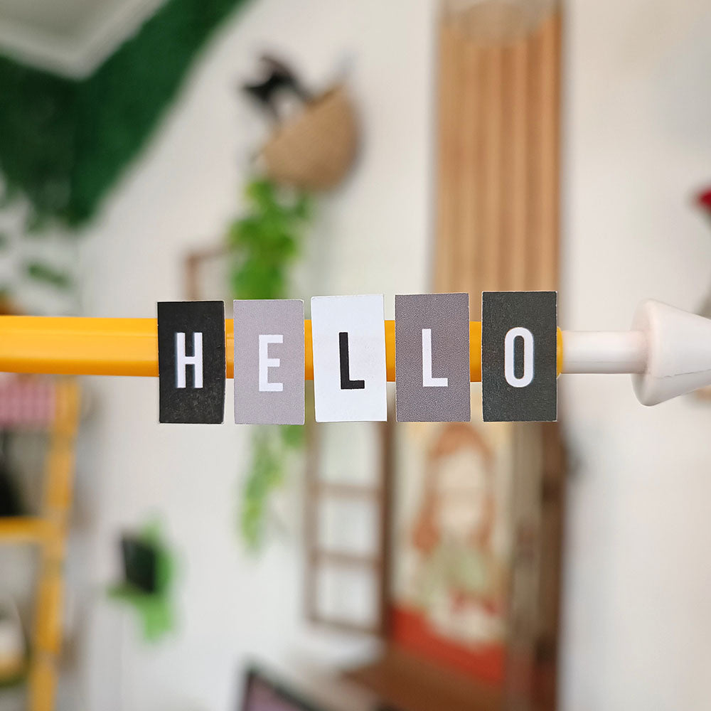 Letter Journal Sticker | Vowels | Monochromatic Colors | L013