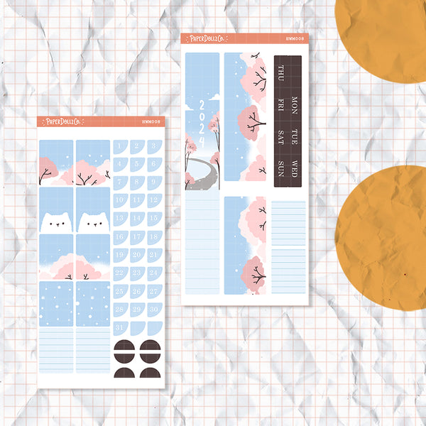 Pastel Hobonichi Weeks Monthly Stickers ( set of 2 )