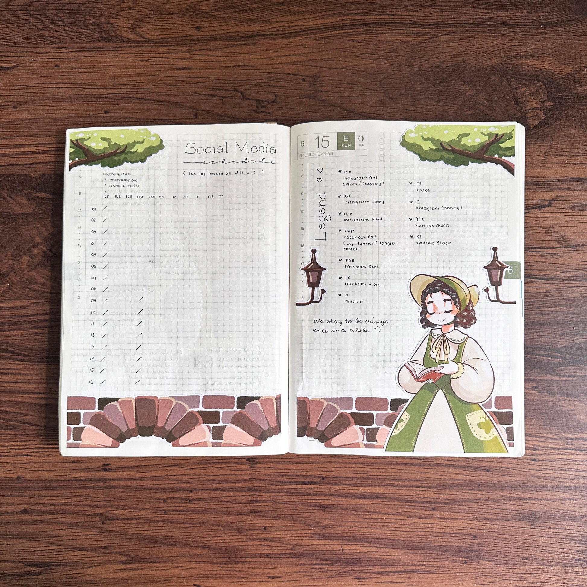 Victorian Muses | Hobonichi | Cousin Daily Sticker Kit | Cd074