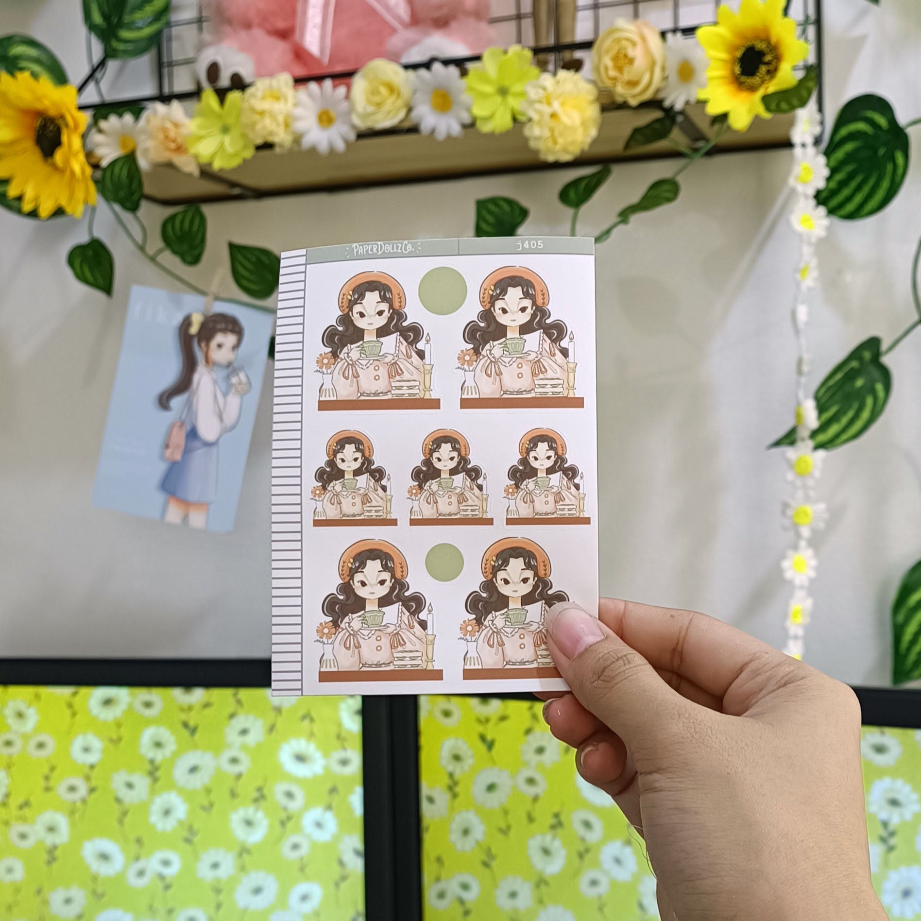 Tea Party Alone Time Just Dolls Stickers | J405