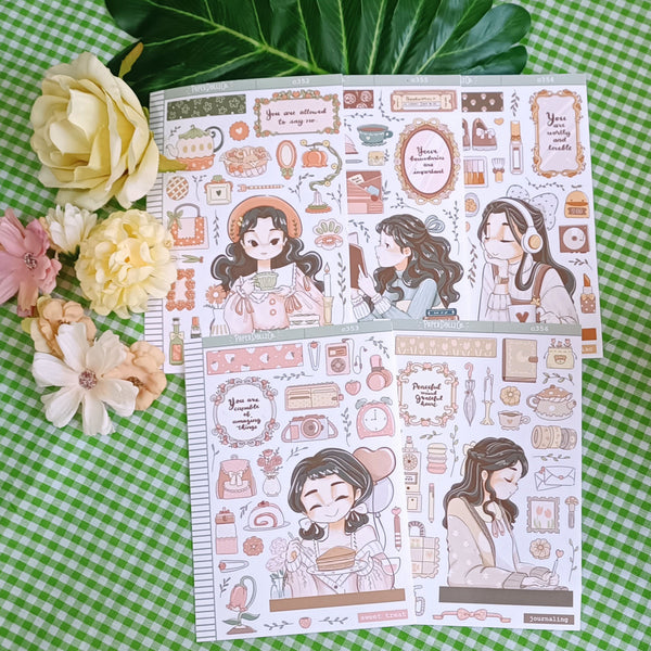 Bookworm Alone Time Collection Stickers | C355