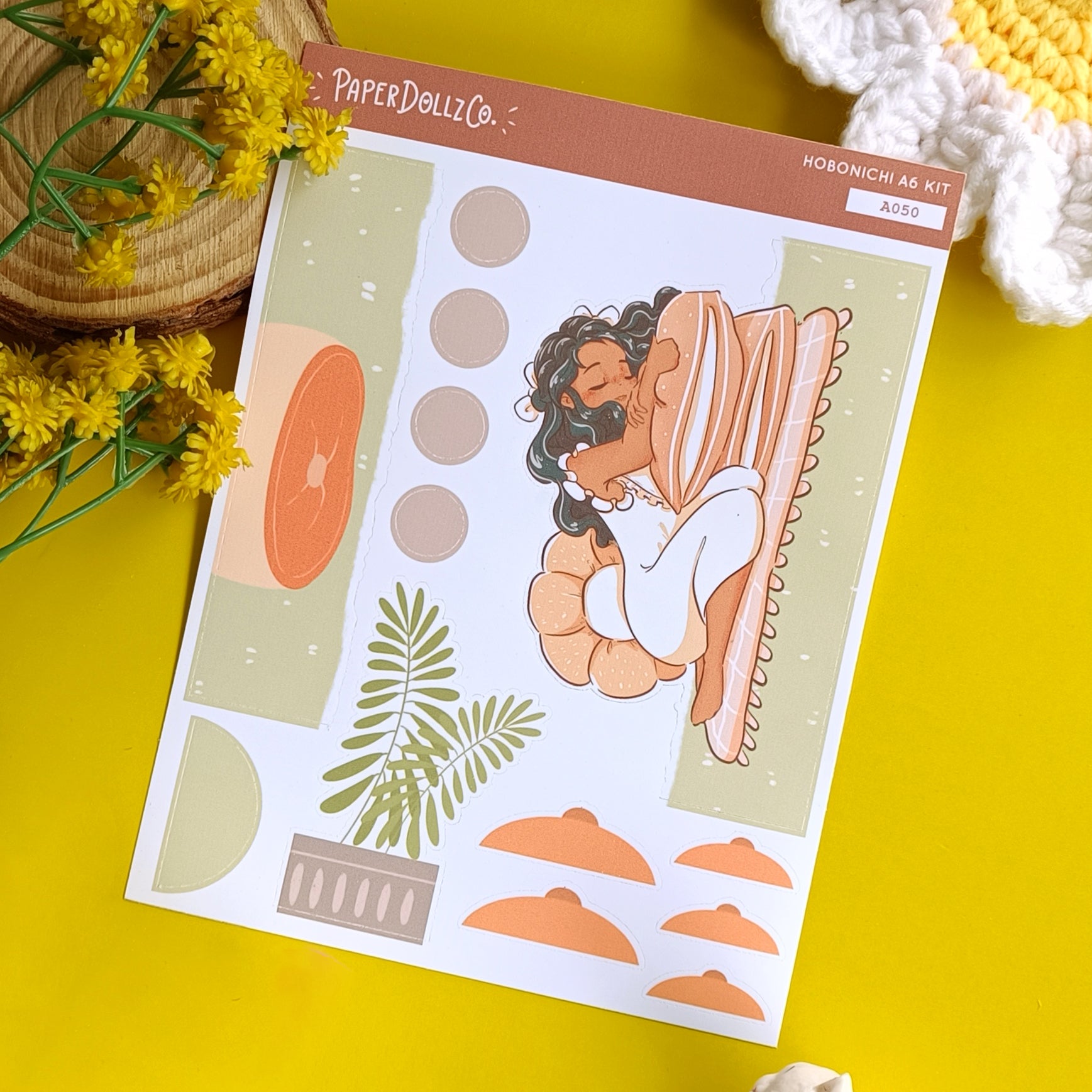 Placid Sweet Dreams Hobonichi A6 Daily Sticker Kit - a050