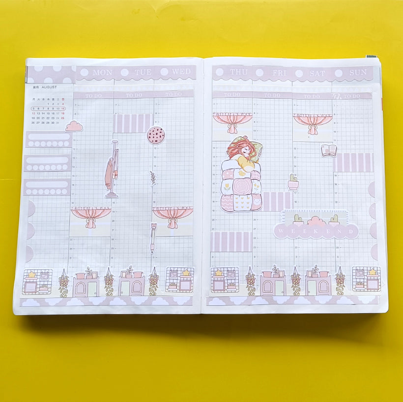 Cozy Sweet Dreams Hobonichi Cousin Weekly Kit - hcwk087