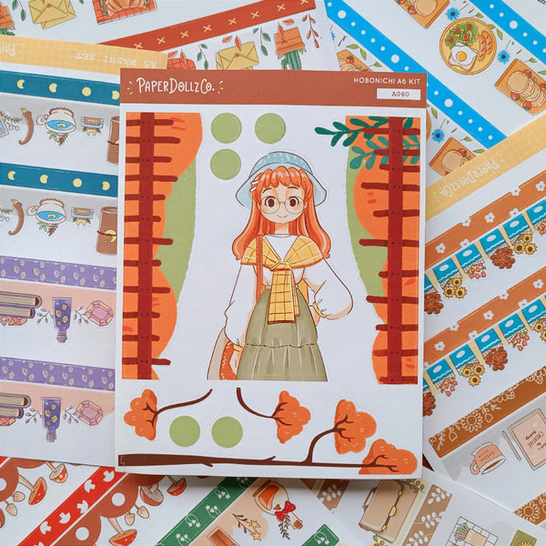 Travel Fabulous Fall Hobonichi A6 Daily Sticker Kit - a060