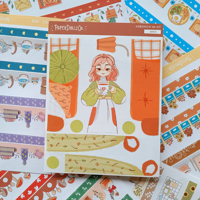 Home Fabulous Fall Hobonichi A6 Daily Sticker Kit - a056