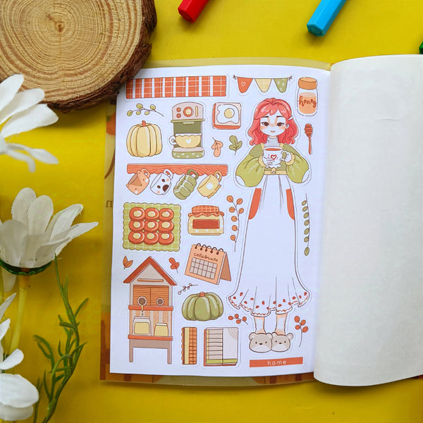 Fabulous Fall PaperDollzCo Planner Sticker Book | CB063