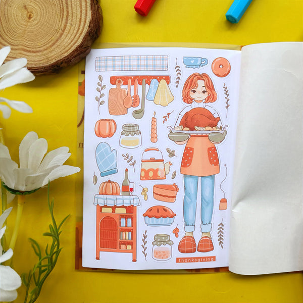 Fabulous Fall PaperDollzCo Planner Sticker Book | CB063