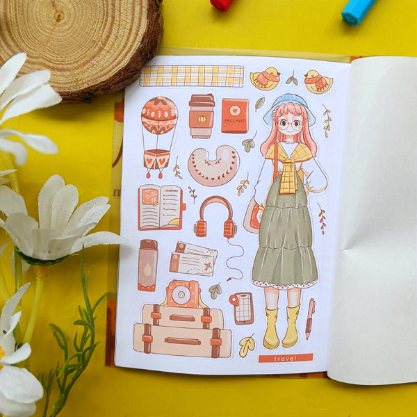 Fabulous Fall PaperDollzCo Planner Sticker Book | CB063