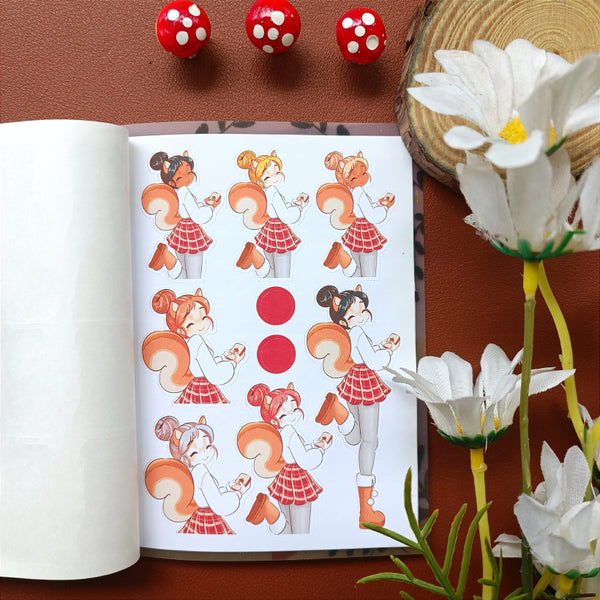 Fluffy Tails PaperDollzCo Planner Sticker Book | CB064