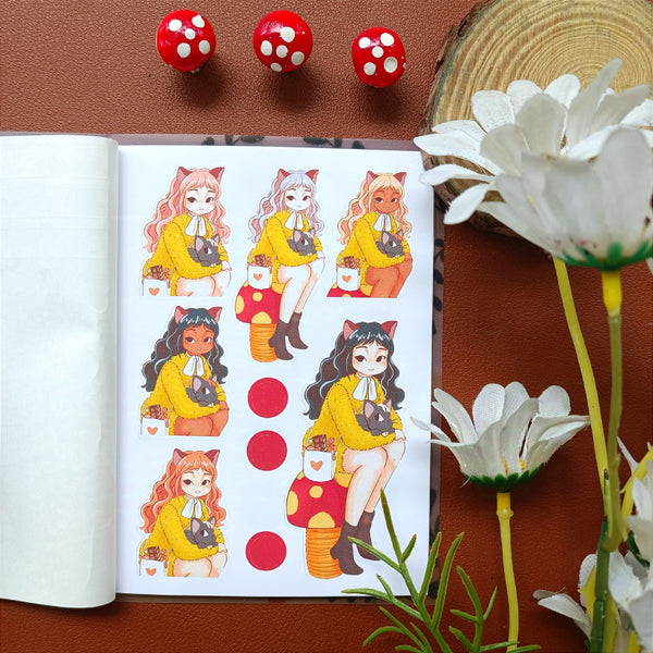 Fluffy Tails PaperDollzCo Planner Sticker Book | CB064