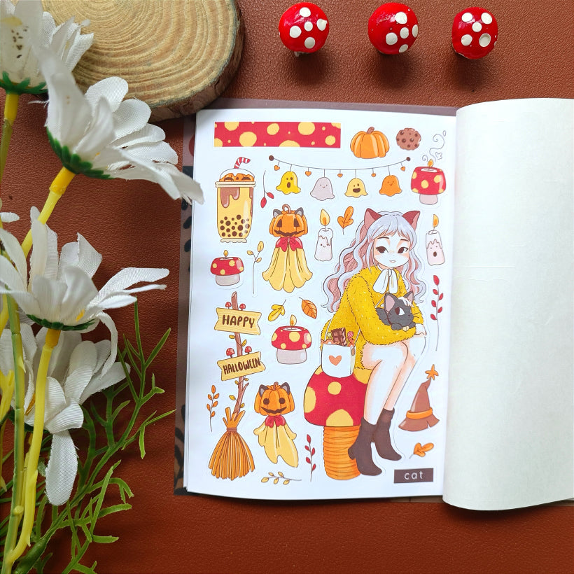 Fluffy Tails PaperDollzCo Planner Sticker Book | CB064