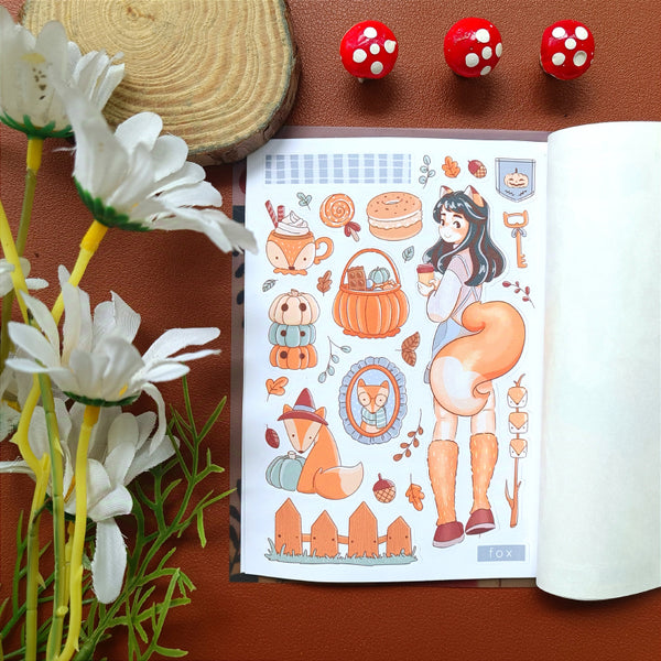 Fluffy Tails PaperDollzCo Planner Sticker Book | CB064