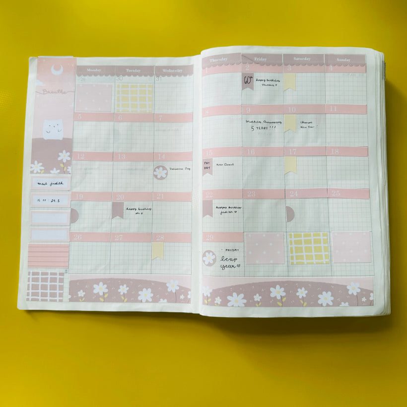 Relaxation | Hobonichi Cousin Monthly Stickers (set of 2) | Hcm007